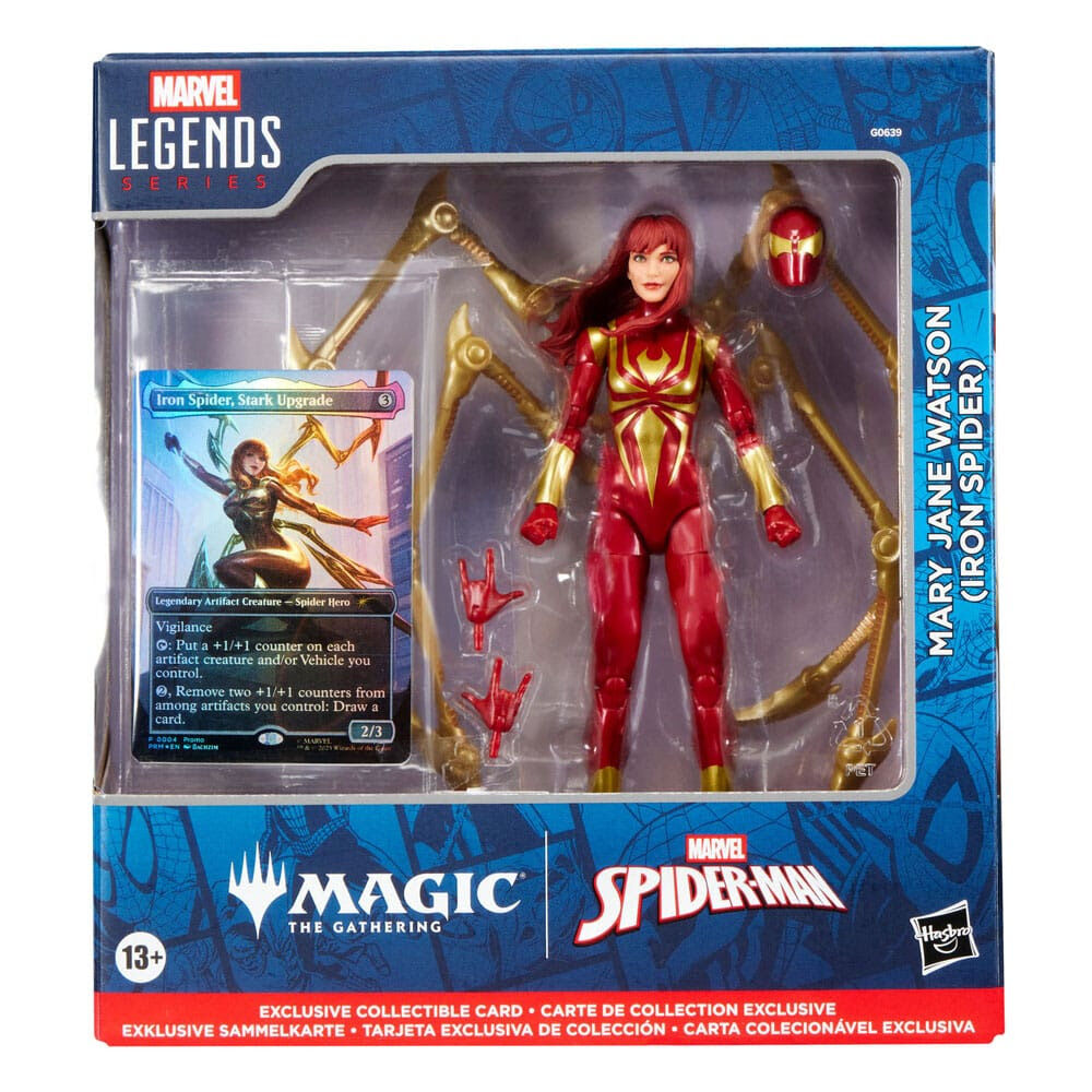 figura mary jane watson iron spider magic the gathering spider-man marvel 15cm