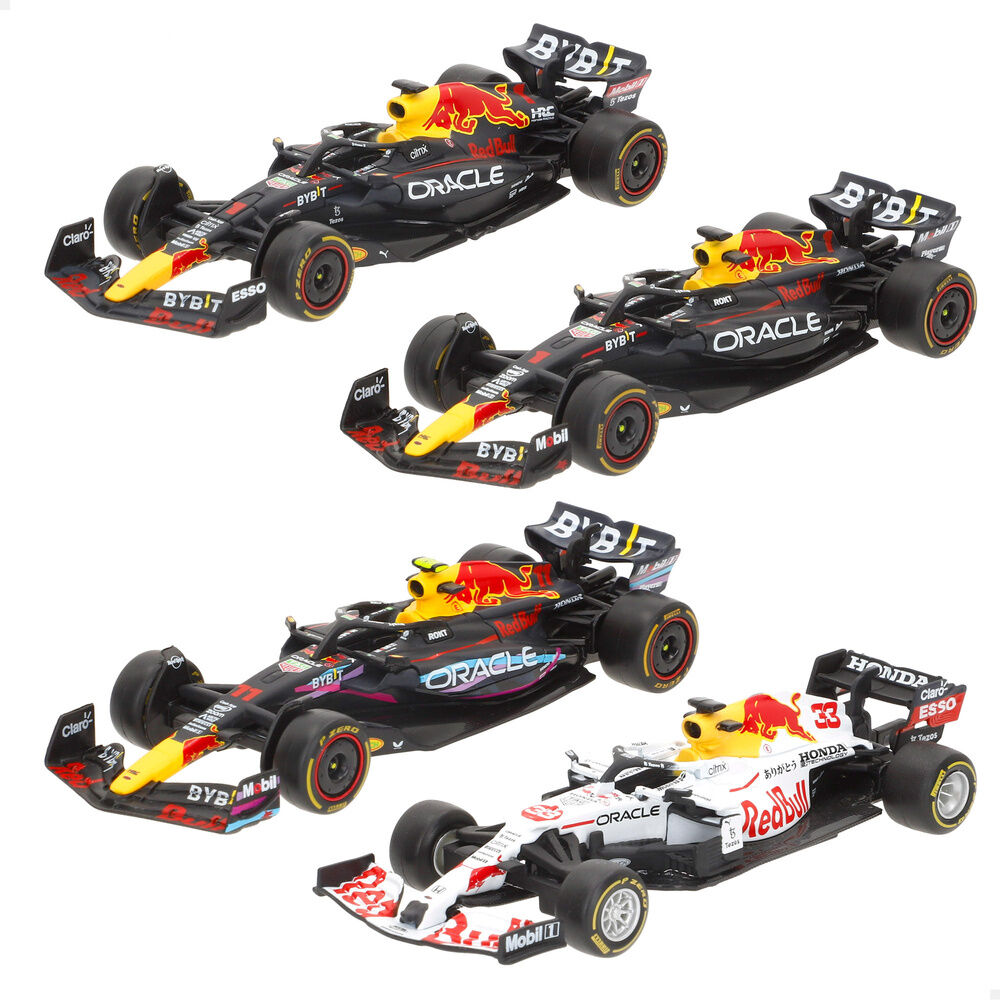 blister 4 coches f1 red bull metal