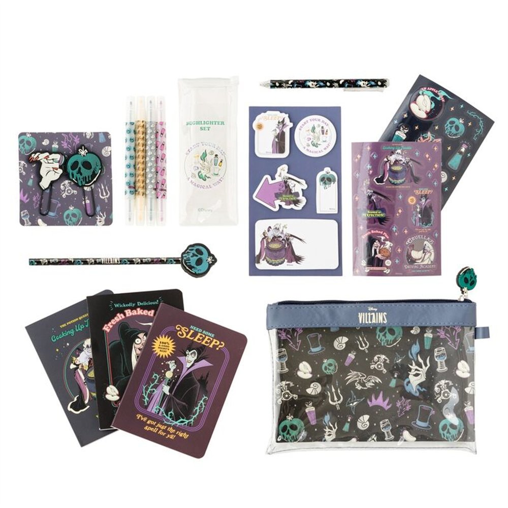 set papeleria villanas disney