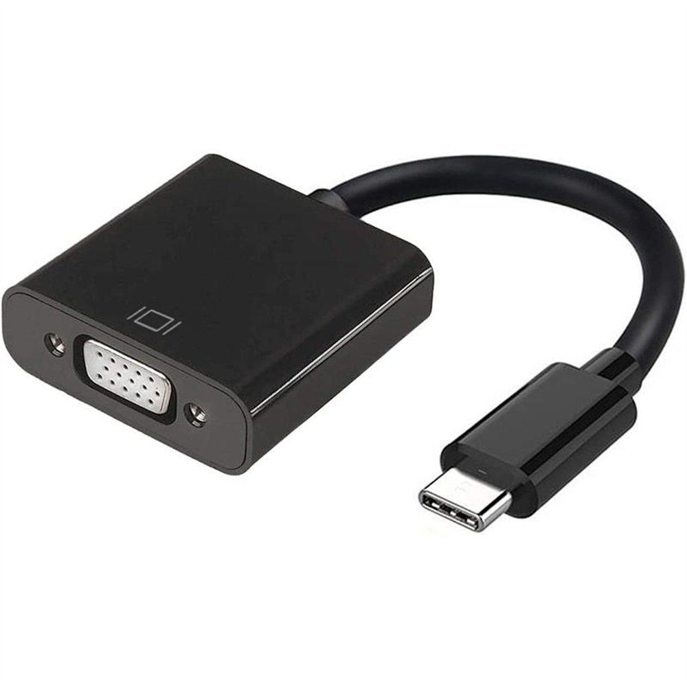 cable conversor usb-c m a vga-h  black