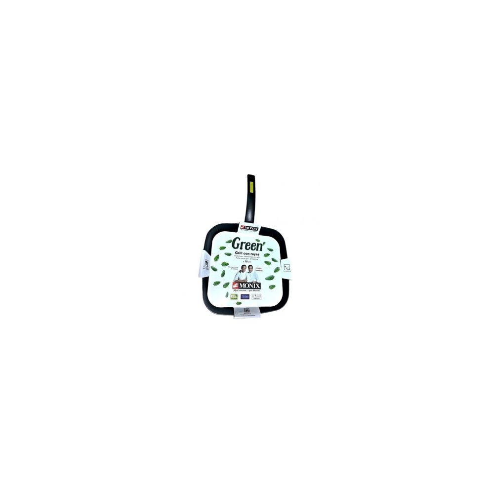 asador grill monix green 28 cm con rayas m481231