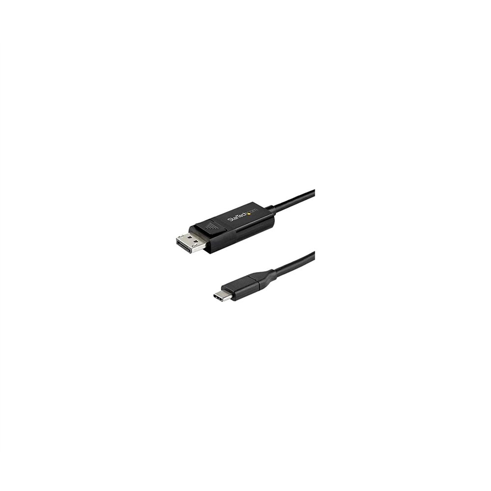 startech.com 2m - cable usb-c a displayport 1.4 - bidireccional negro