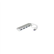 startech.com hub concentrador portátil usb 3.1 de 4 puertos - con cable incorporado - plata blanco