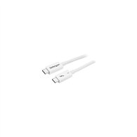 startech.com cable de 0.5m thunderbolt 3 cable compatible con usb-c y displayport - blanco