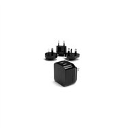 startech.com cargador de pared usb 2.0 de 2 puertos para tablets smartphones - cargador de alta potencia para viajes negro