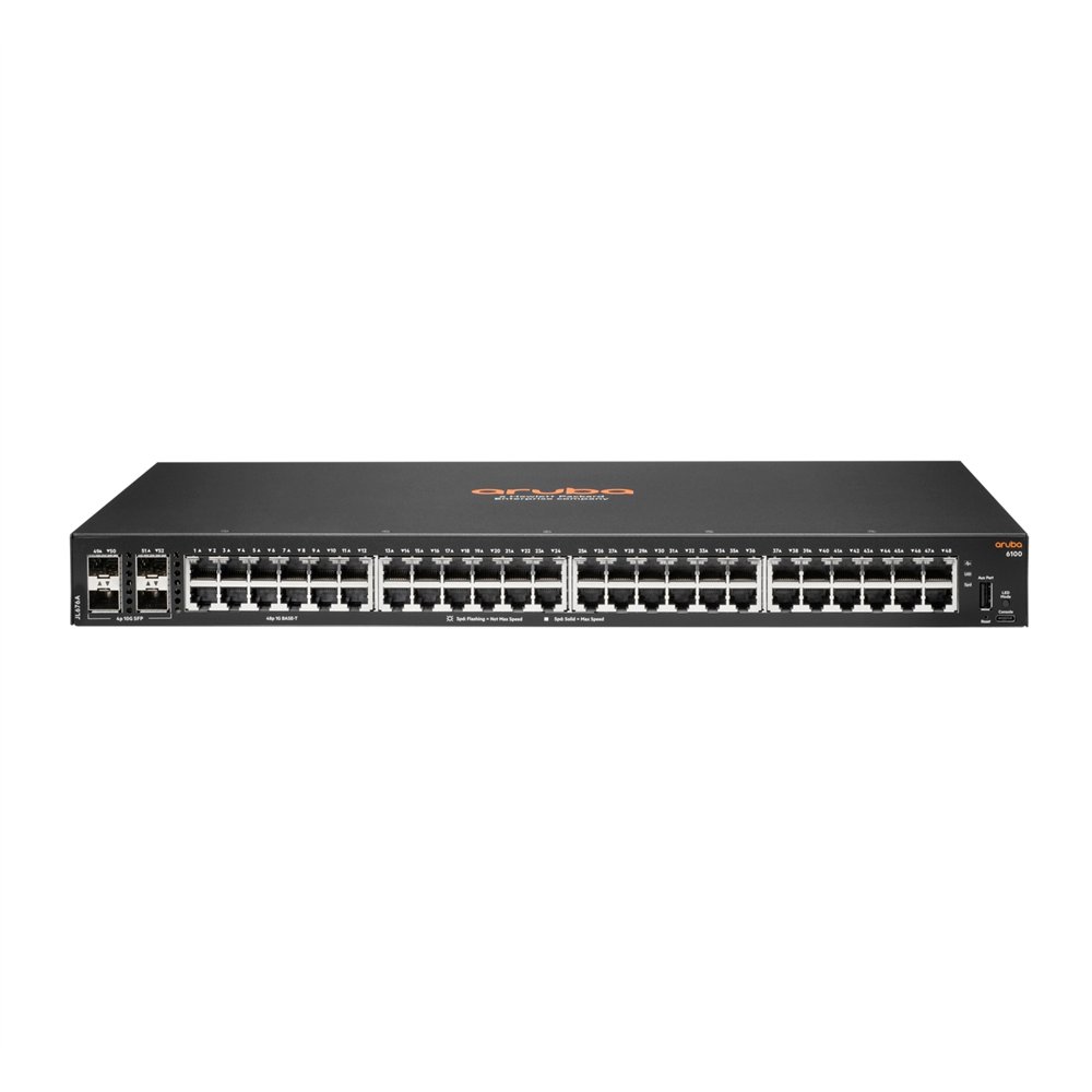 hewlett packard enterprise aruba 6100 4sfp+ gestionado l3 gigabit ethernet (10/100/1000) 1u negro