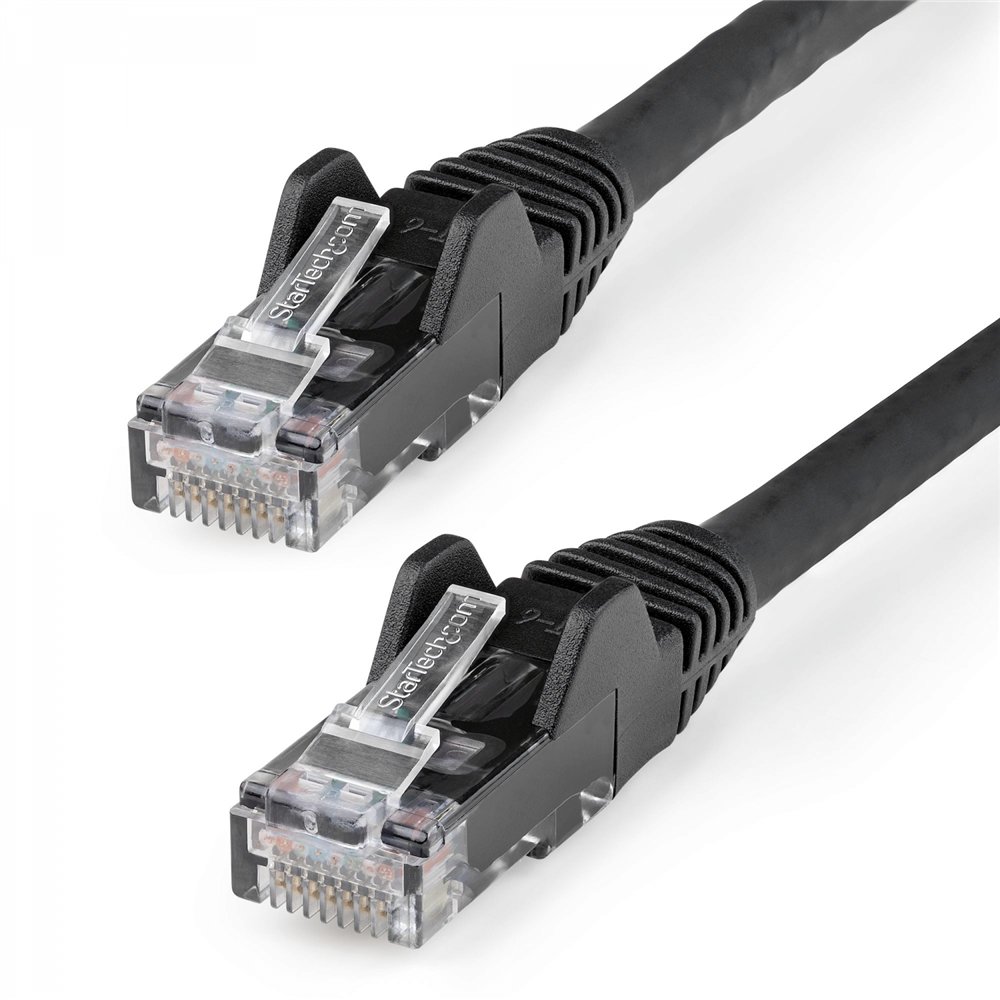 startech.com n6lpatch15mbk cable de red negro 15 m cat6 u/utp (utp)