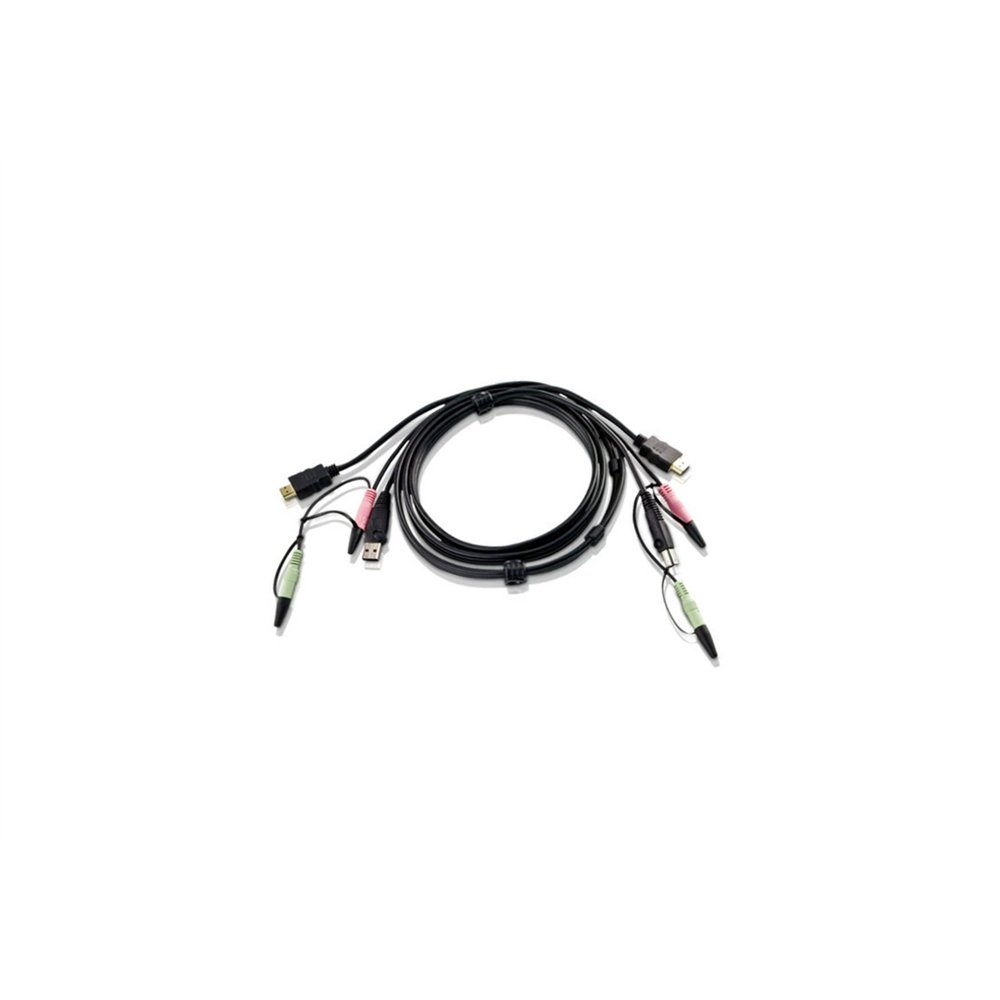 aten cable kvm hdmi usb con audio de 1,8 m