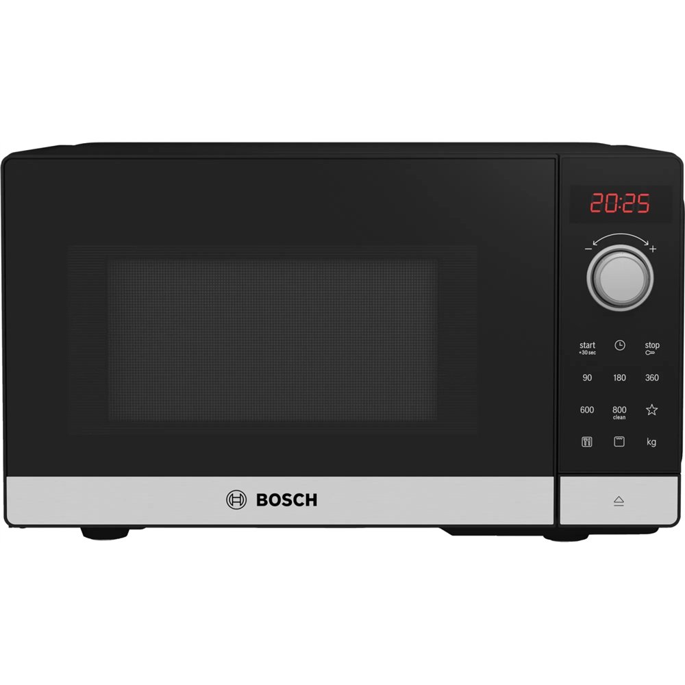 bosch serie 2 fel023ms2 microondas negro, acero inoxidable solo microondas encimera 20 l 800 w