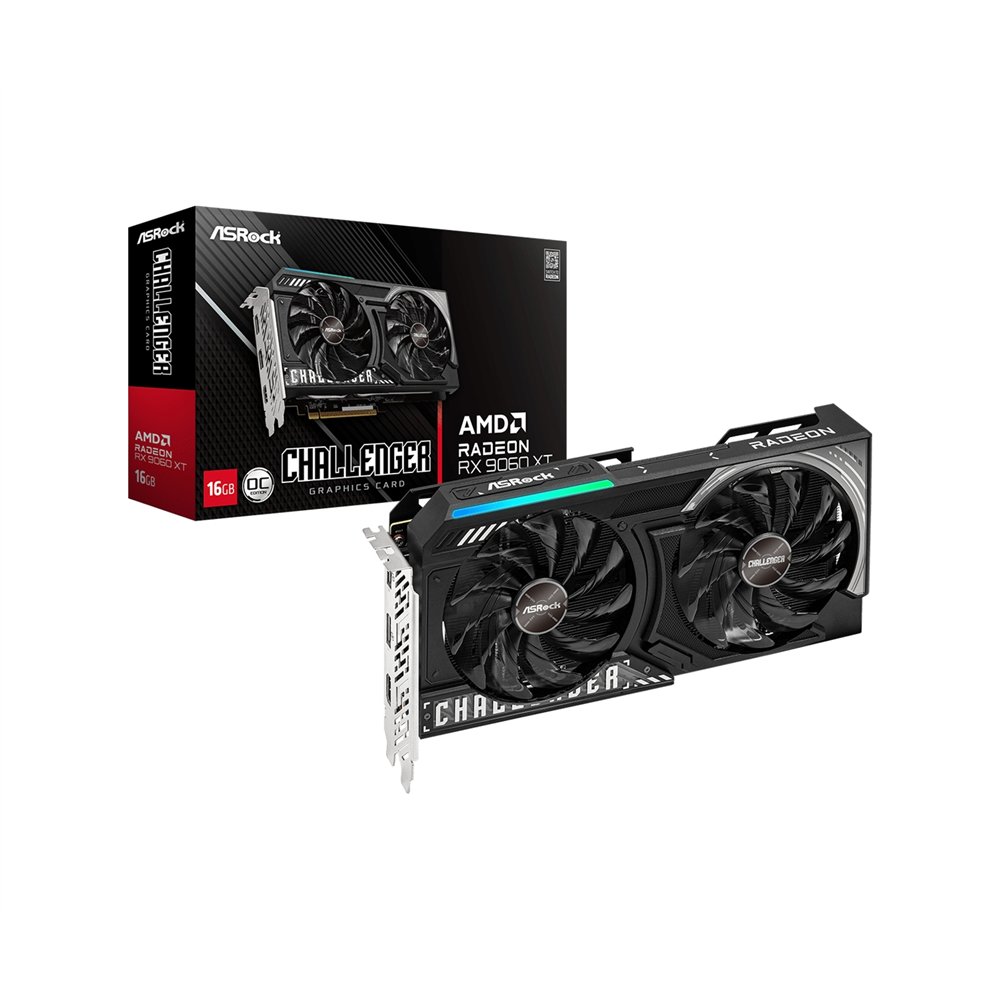 asrock amd radeon rx 9060 xt challenger 16gb oc gddr6