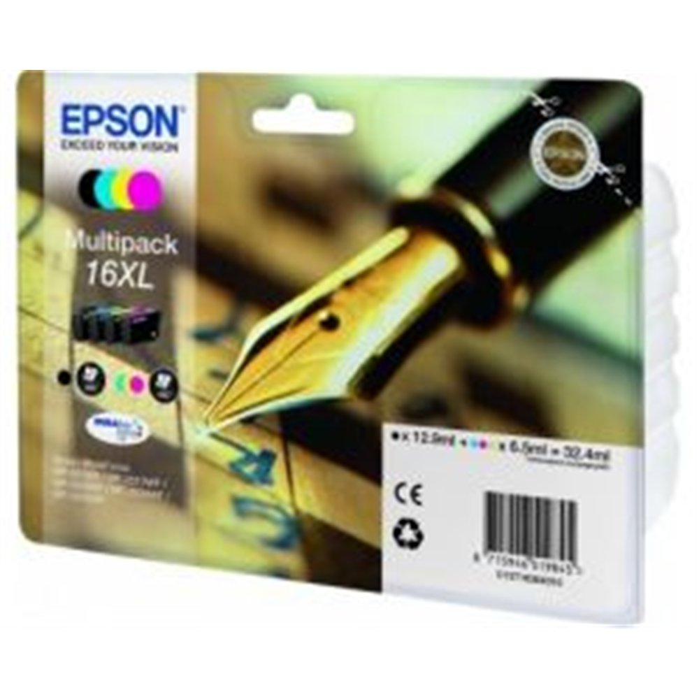 tinta epson 16xl t1636 pack negro/color (c13t16364012)