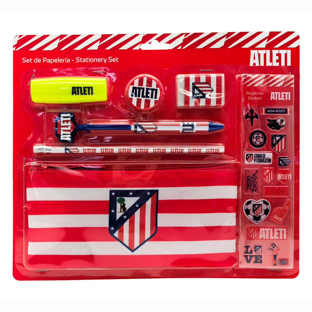 set papeleria atletico de madrid