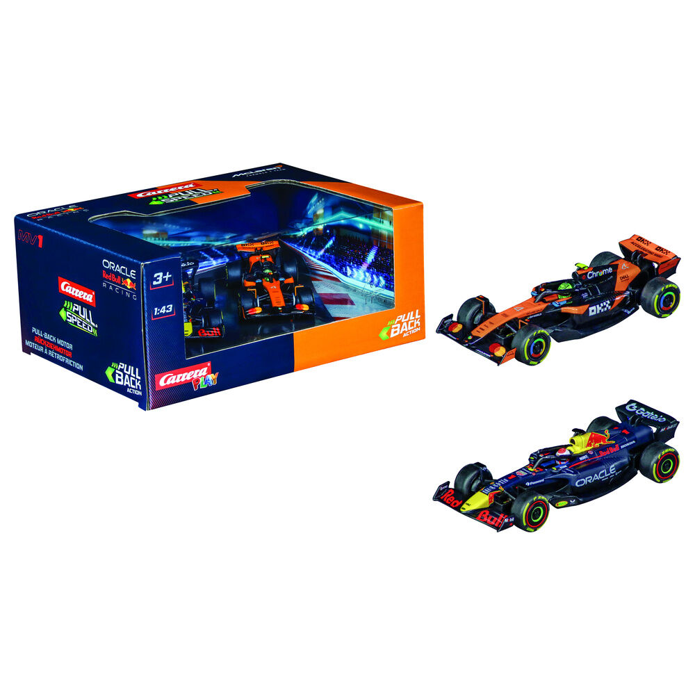 blister 2 coches f1 twinpack red bull pull back