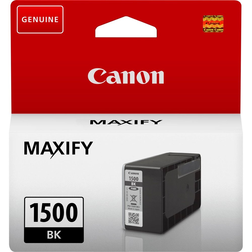 cartucho canon pgi-1500bk original 12.4ml negro compatible segun especificaciones 9218b001