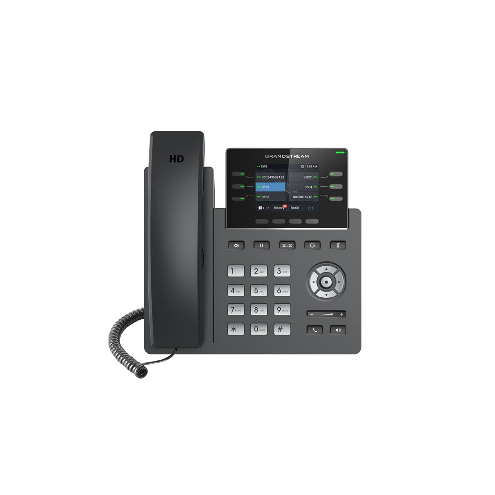 grandstream networks grp2613 teléfono ip negro 4 líneas tft