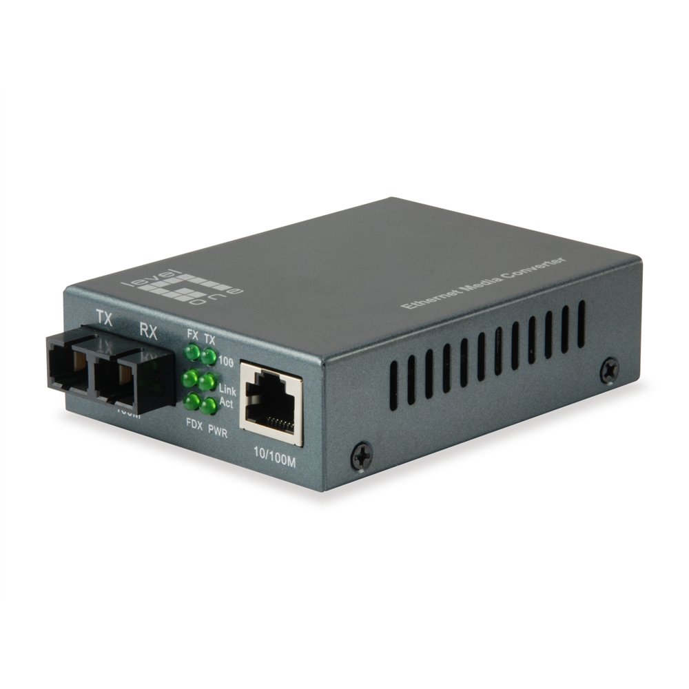 levelone fvt-1104 convertidor de medio 100 mbit/s 1310 nm monomodo negro