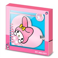 set diario + boligrafo my melody hello kitty