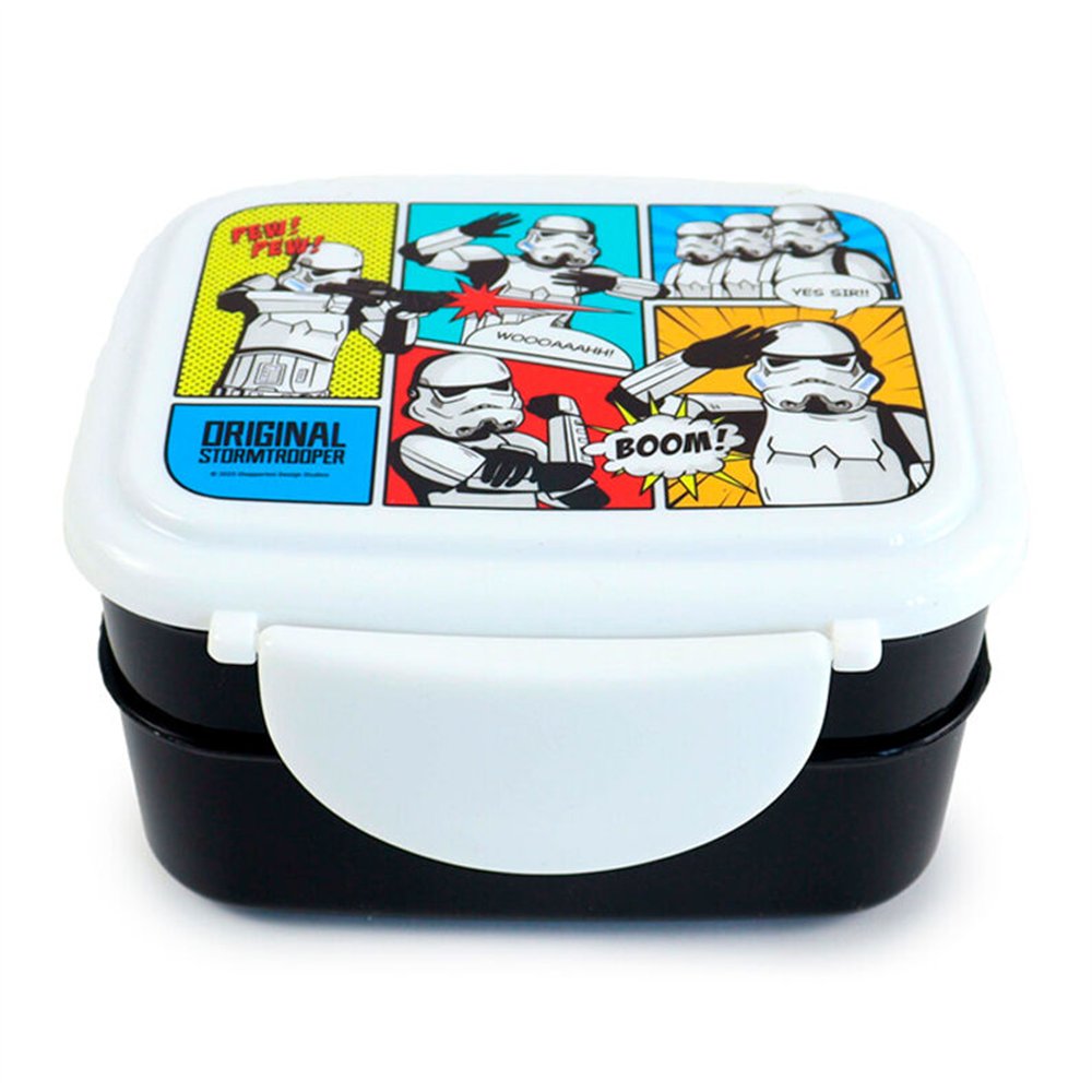 sandwichera + cubiertos soldado imperial stormtrooper star wars