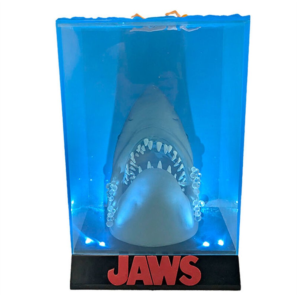 figura poster 3d tiburon jaws luces