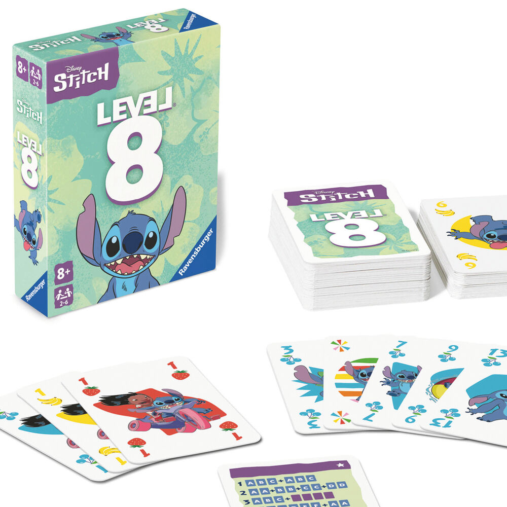 juego de cartas level 8 stitch disney
