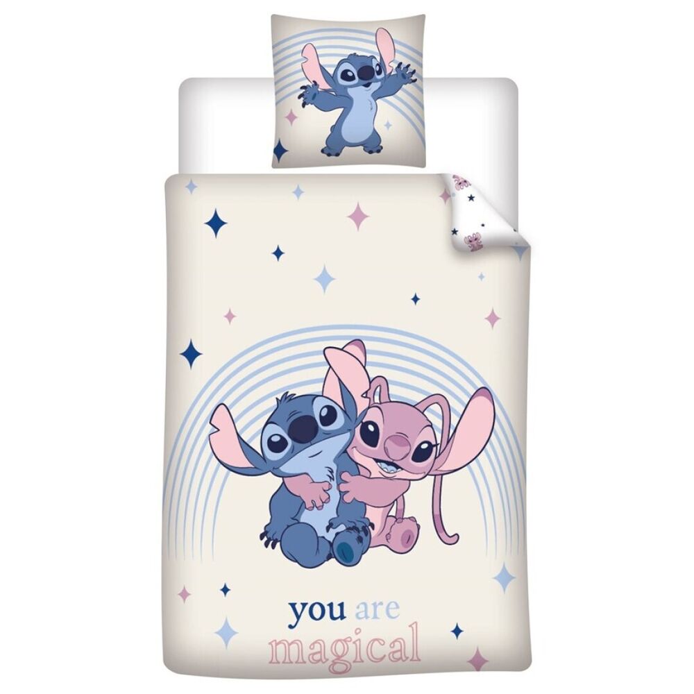 funda nordica angel &38 stitch disney cama 90cm policotton