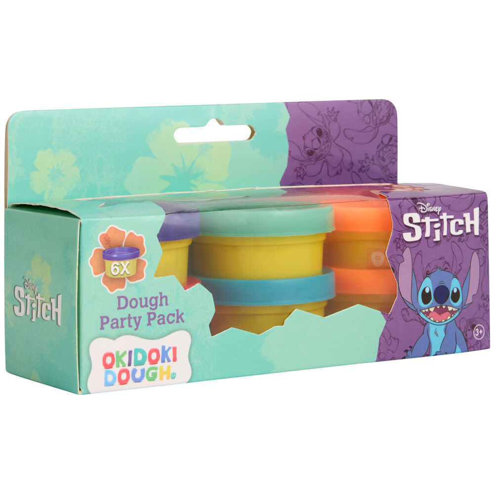 blister 6 mini botes plastilina stitch disney