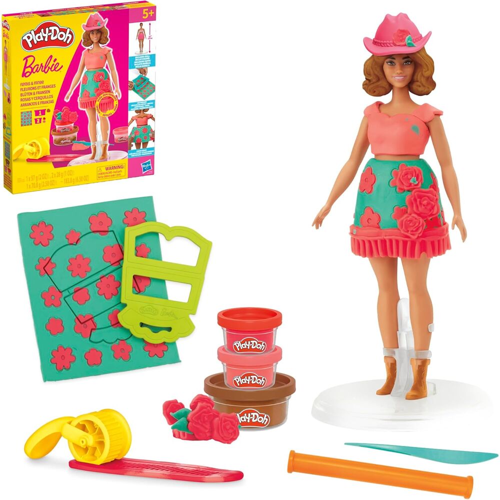 rosas y cerquillos barbie play-doh