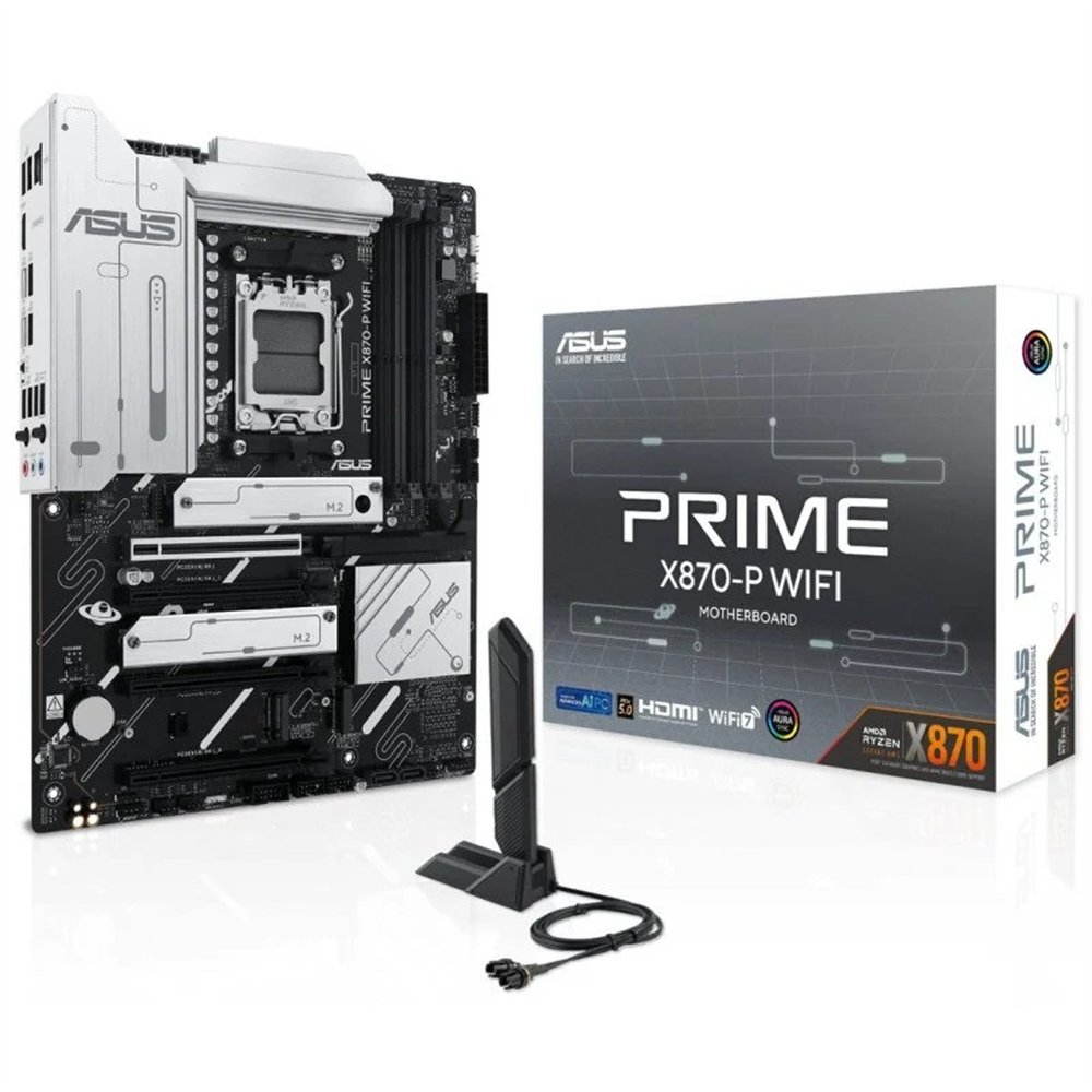 placa base asus prime x870-p wifi atx am5 4xddr5 usb-c hdmi