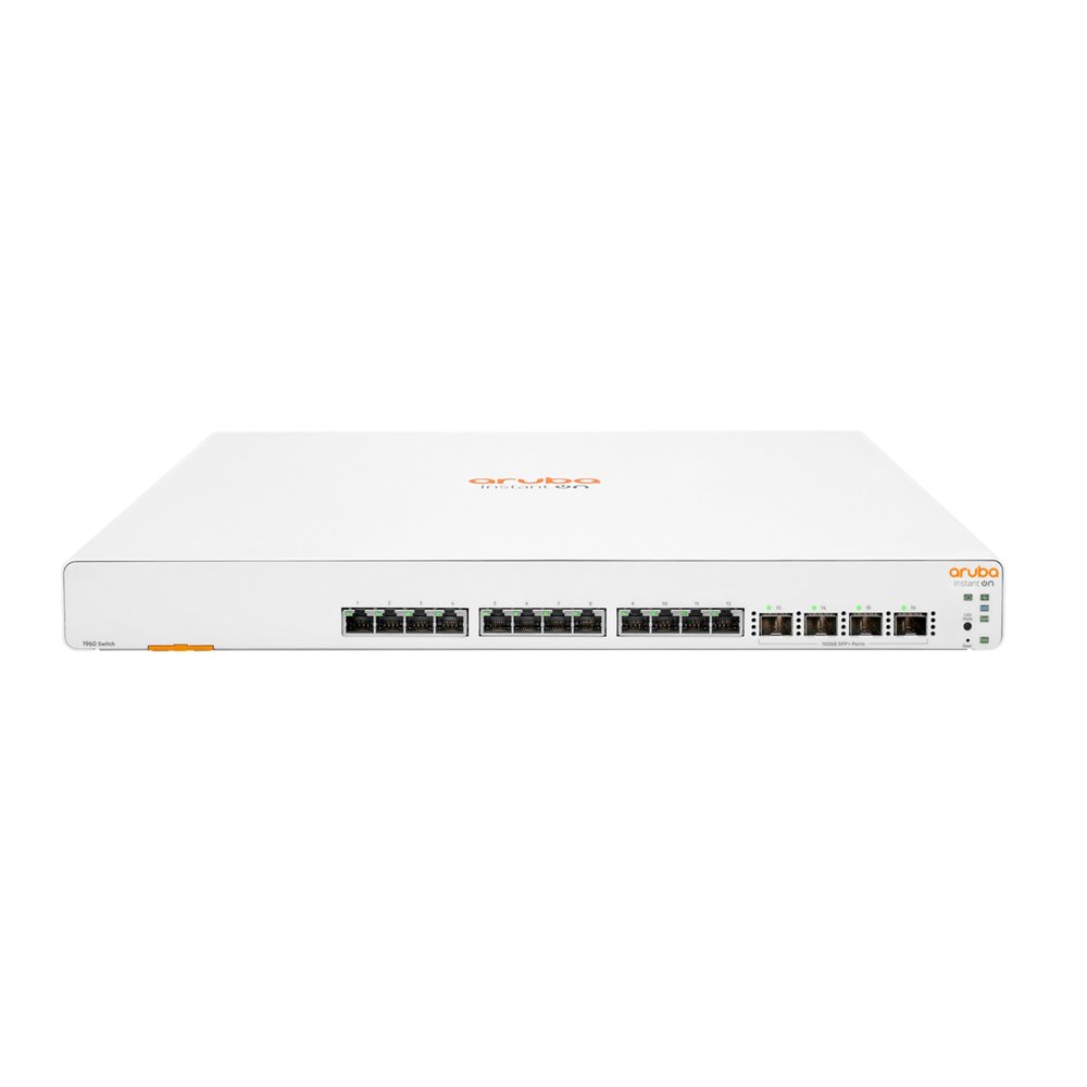 hpe aruba networking aruba instant on 1960 12xgt 4sfp+ gestionado l2+ 10g ethernet (100/1000/10000) 1u blanco