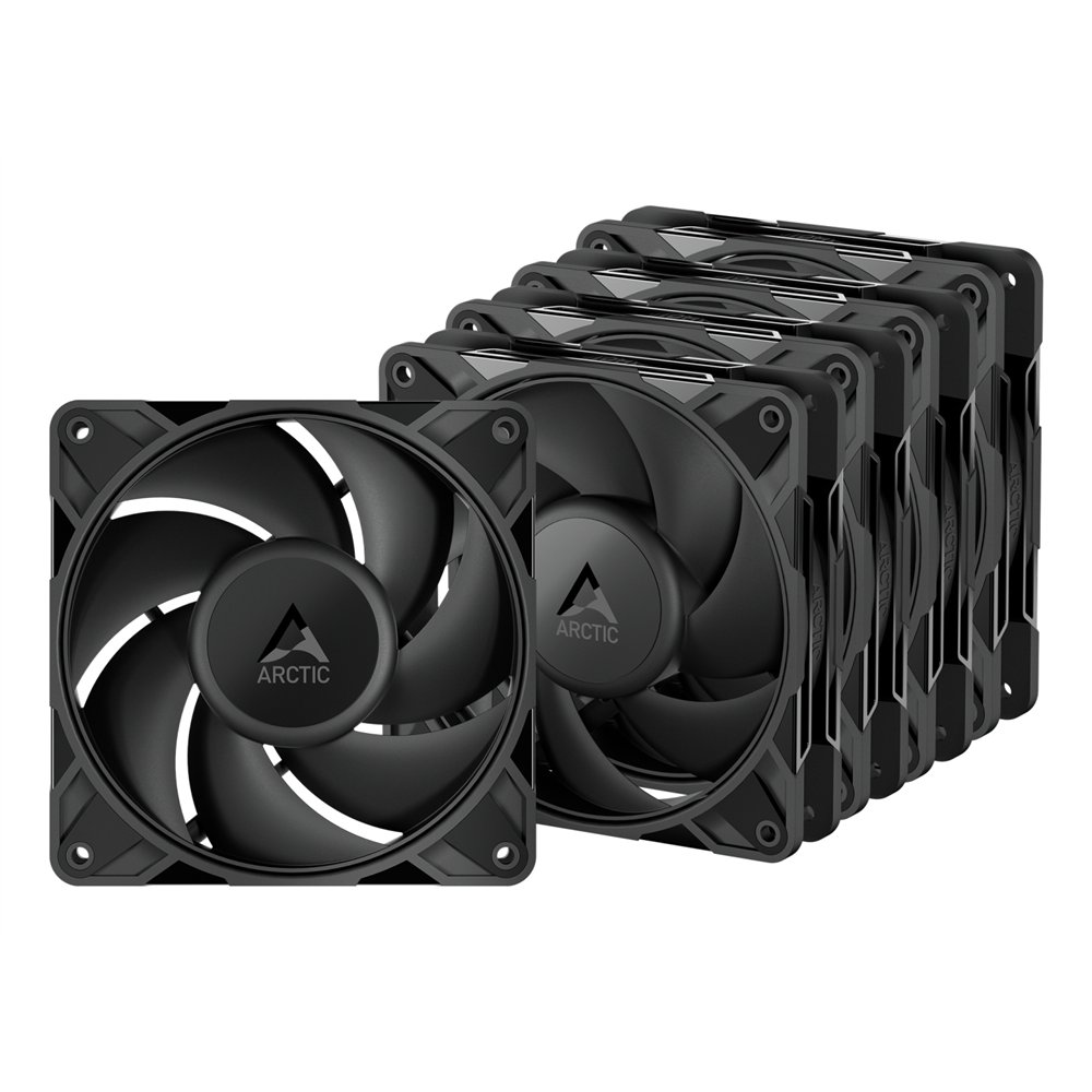 arctic freezer p12 pro pst - 5 pack carcasa del ordenador ventilador 12 cm negro 5 pieza(s)