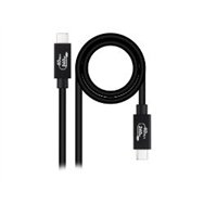nanocable usb-c 4.0 m/m 1.8m negro (10.01.5002)