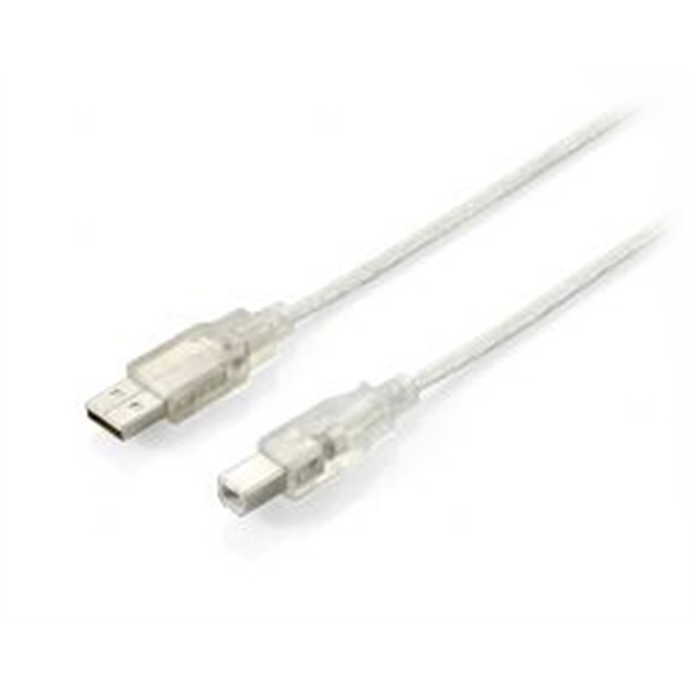 cable equip usb-a/m a usb-b/m 1m transparente(eq128653)