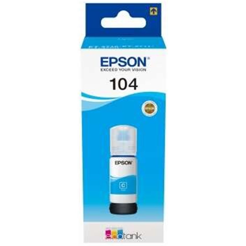 tinta epson bote 104 cyan ecotank bottle c13t00p240