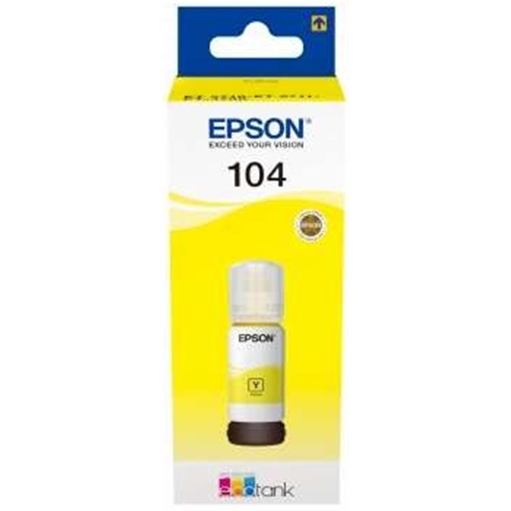 tinta epson bote 104 yellow ecotank bottle c13t00p440