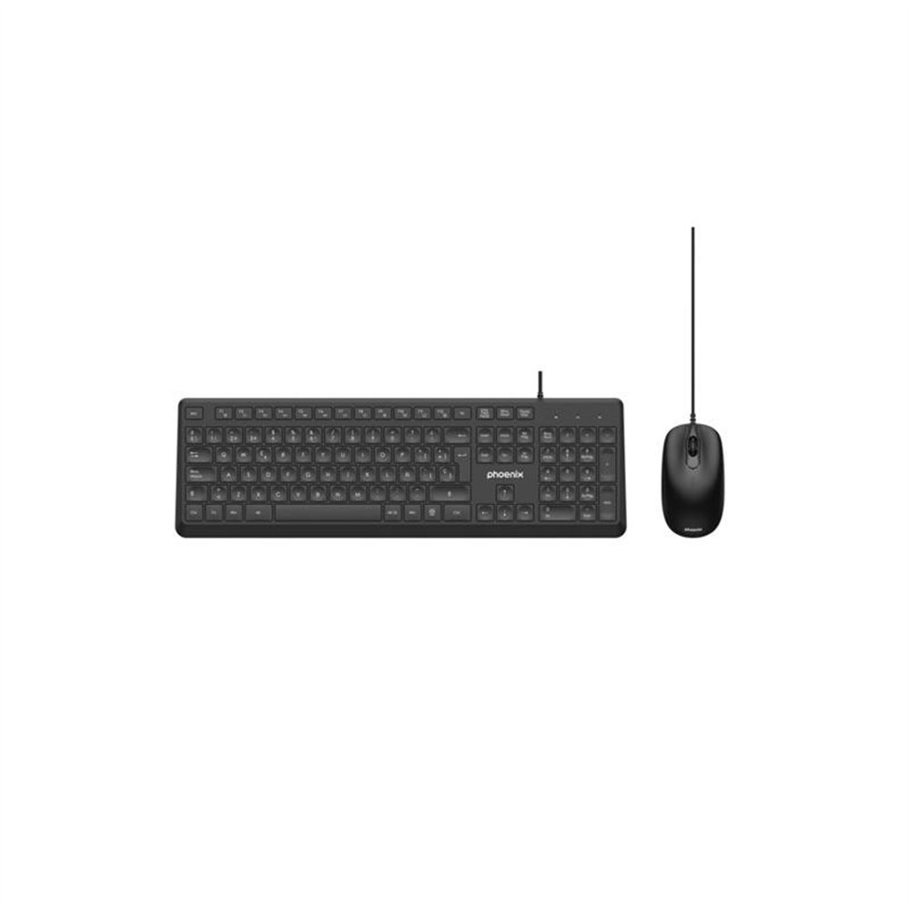 teclado + raton phoenix usb 1200dpi black