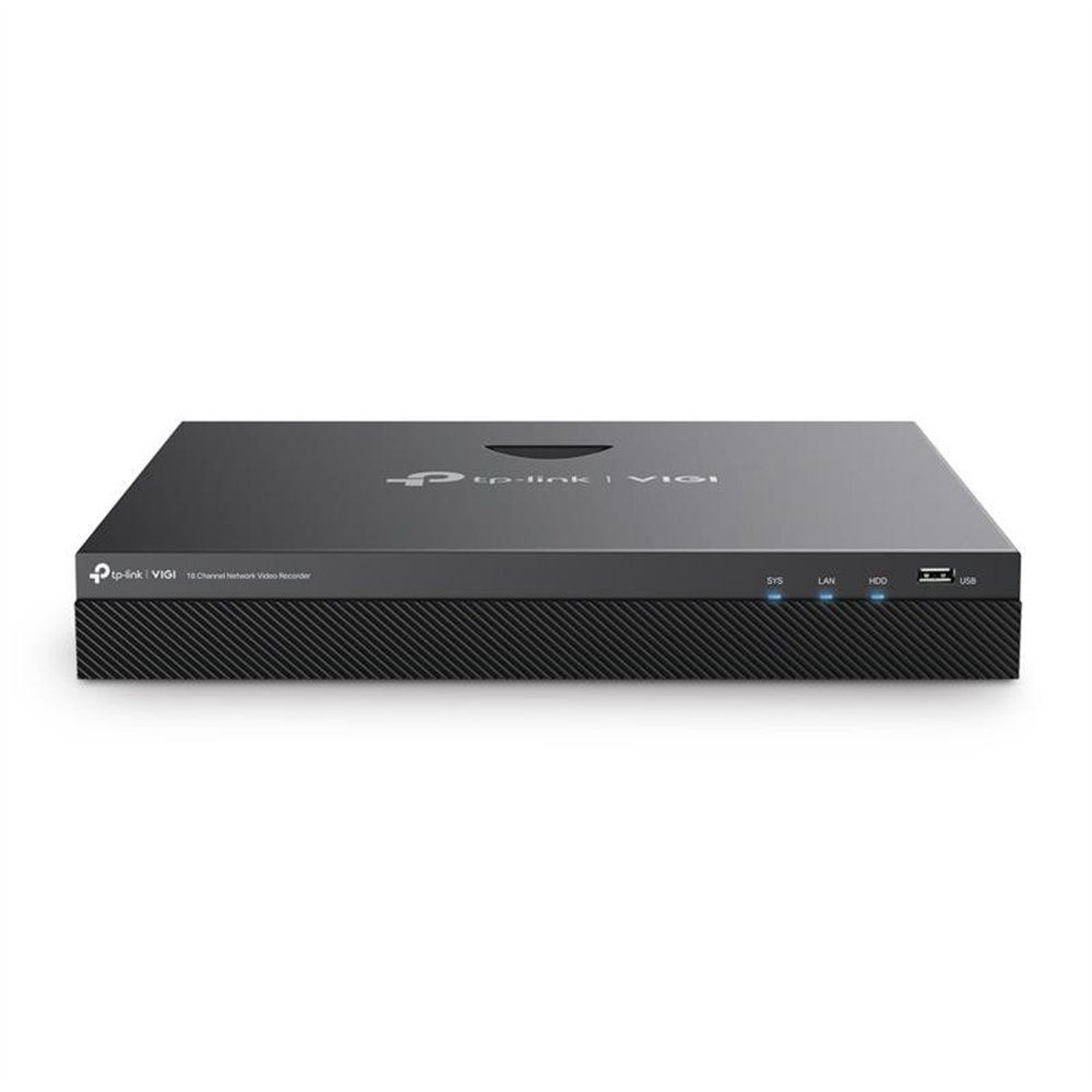 grabador ip nvr tp-link vigi 16 ch ip poe 2hdd h.265+