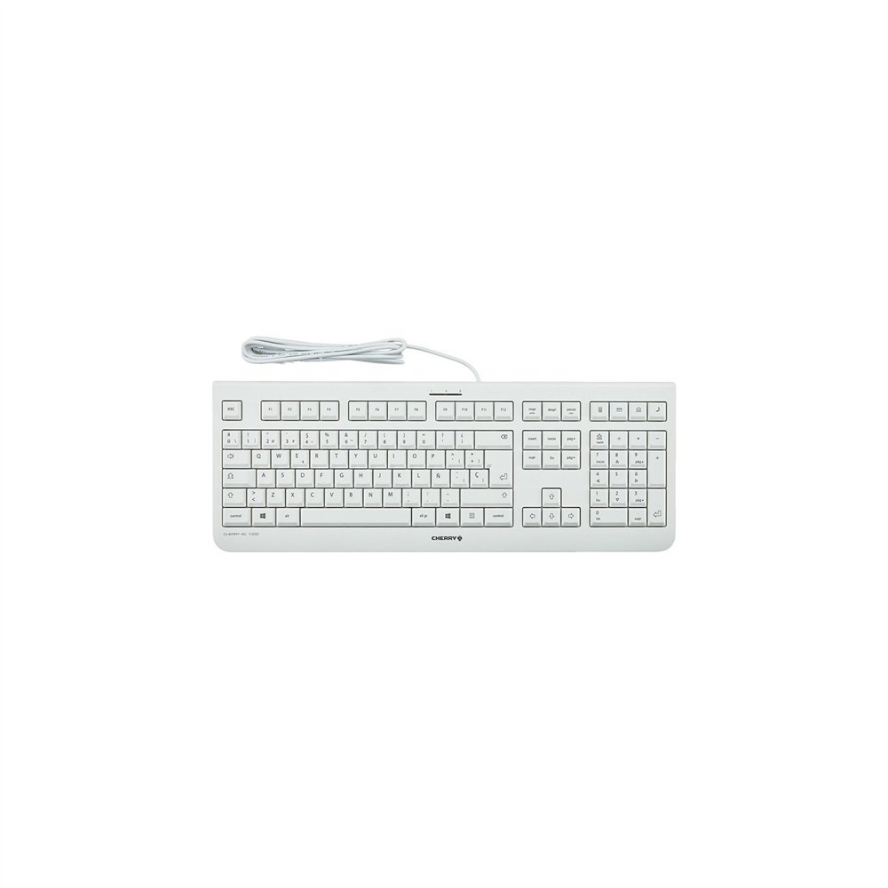 teclado cherry kc 1000 usb aleman blanco jk-0800de-0