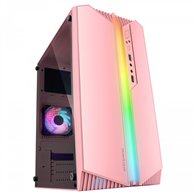 mars gaming mc-s1 rosa caja pc compacta gaming micro-atx iluminación argb 12 modos ventilador frgb ventana lateral completa