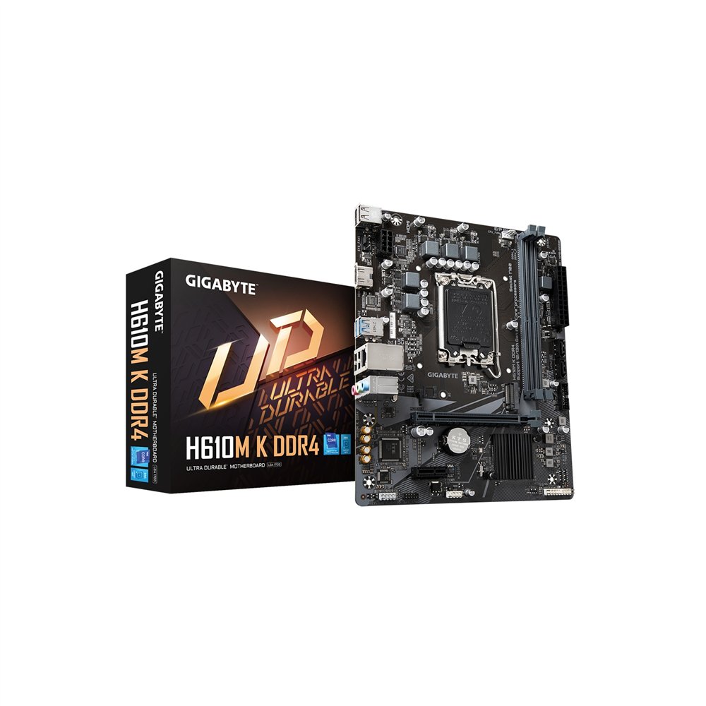gigabyte h610m k ddr4 1.0 placa base intel h610 express lga 1700 micro atx