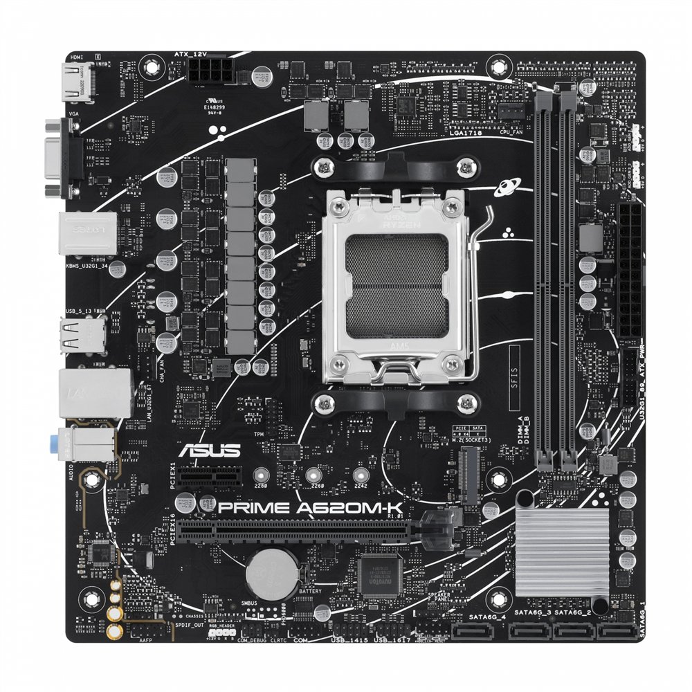 asus prime a620m-k amd a620 zócalo am5 micro atx