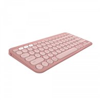 logitech pebble keys 2 k380s teclado rf wireless + bluetooth qwerty español rosa