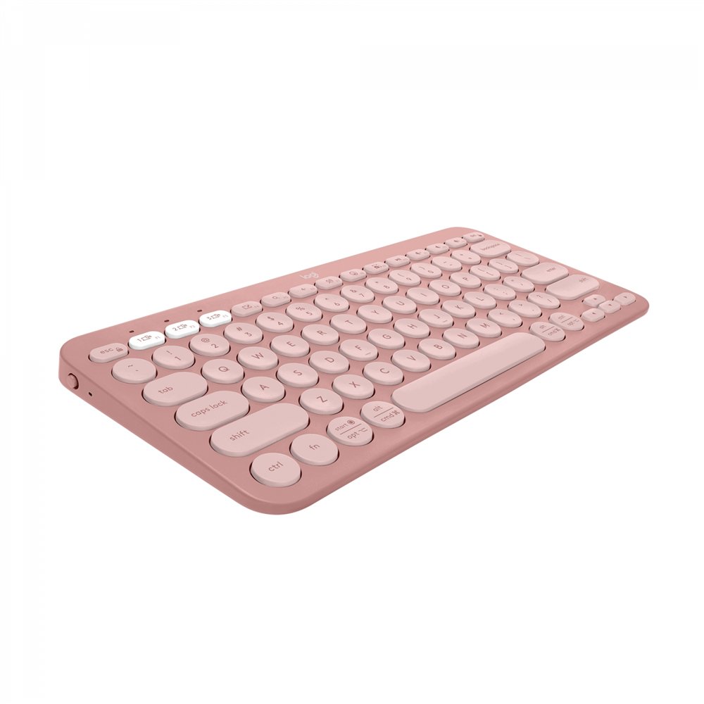 logitech pebble keys 2 k380s teclado rf wireless + bluetooth qwerty español rosa