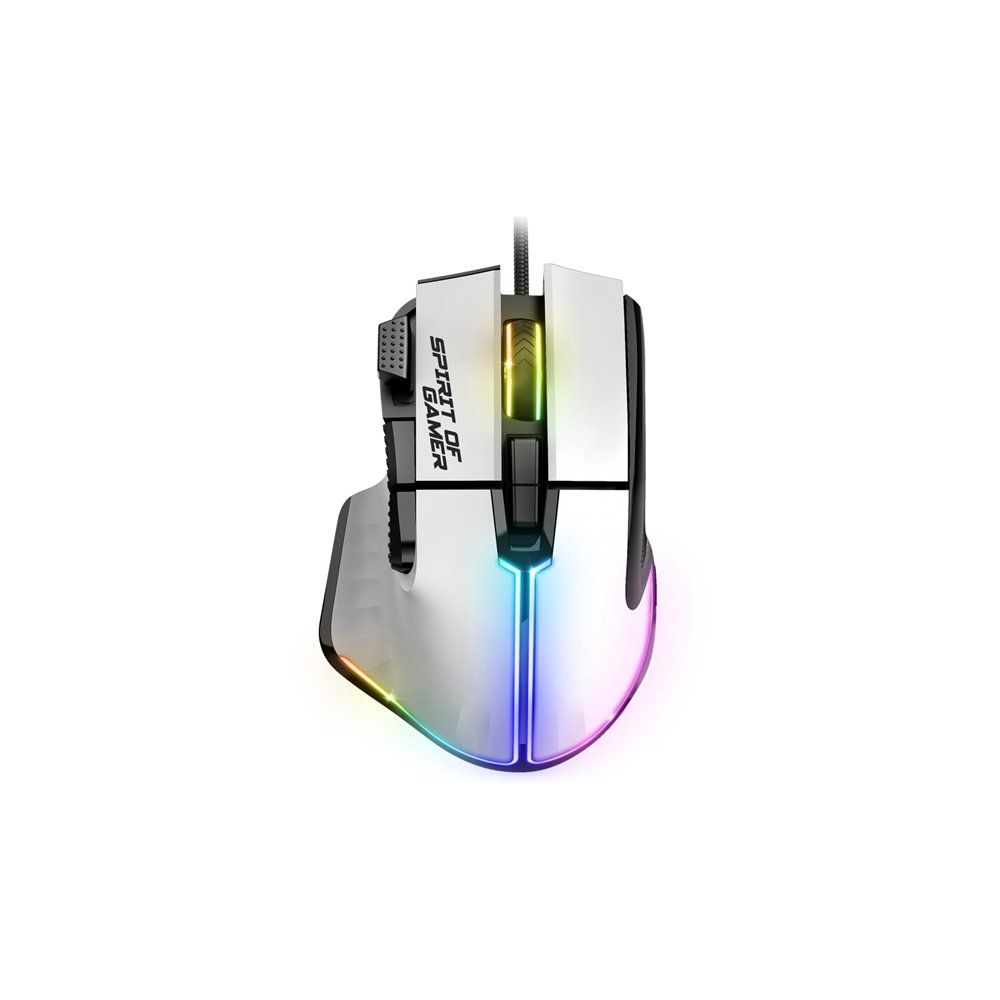 spirit of gamer pro-m5 artic ratón mano derecha usb tipo a óptico 12800 dpi
