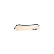 milan serie 1918 estuche mini redondo - tejido resistente a las roturas y rasgaduras - medidas 20,5x4,5x5cm - color beige