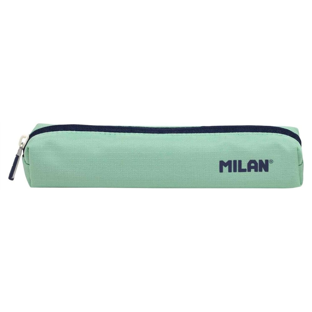 milan serie 1918 estuche mini redondo - tejido resistente a las roturas y rasgaduras - medidas 20,5x4,5x5cm - color verde