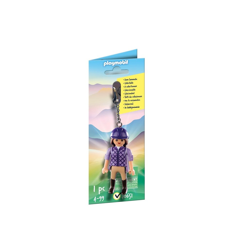 playmobil llavero jinete