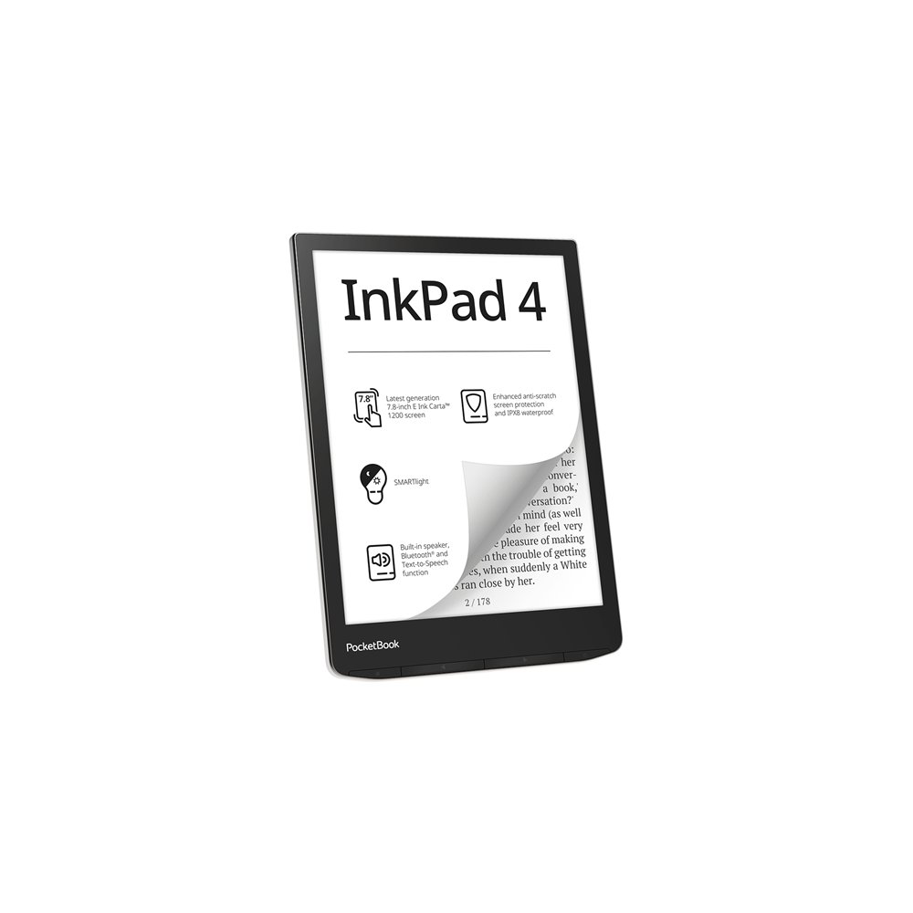 pocketbook inkpad 4 lectore de e-book pantalla táctil 32 gb wifi negro, plata