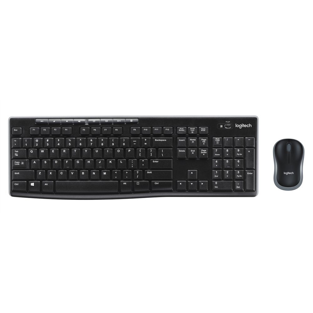 logitech wireless combo mk270 teclado ratón incluido hogar usb qwertz alemán negro