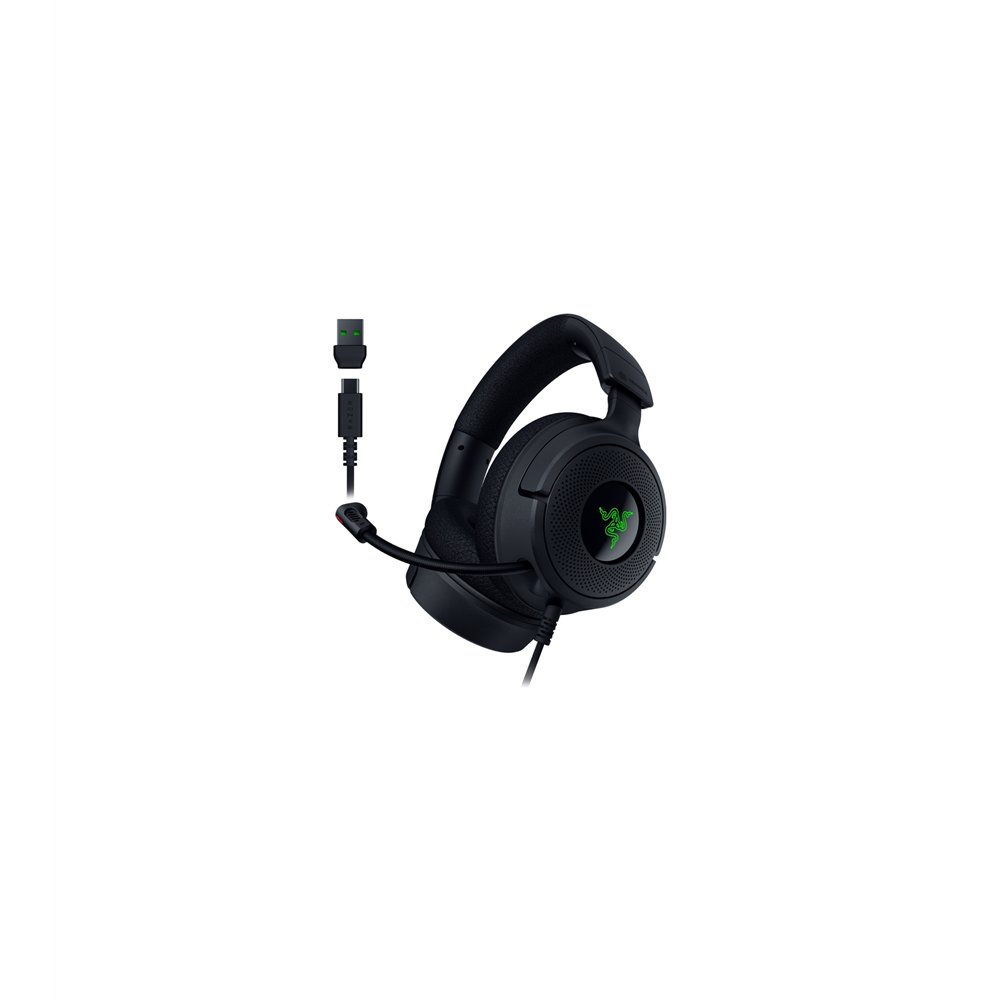 razer kraken v4 x auriculares alámbrico diadema juego usb type-c / usb type-a negro
