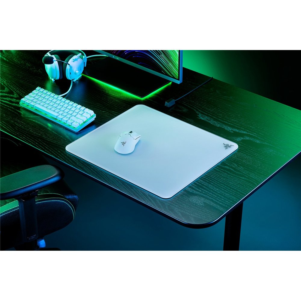 razer atlas alfombrilla de ratón para juegos blanco